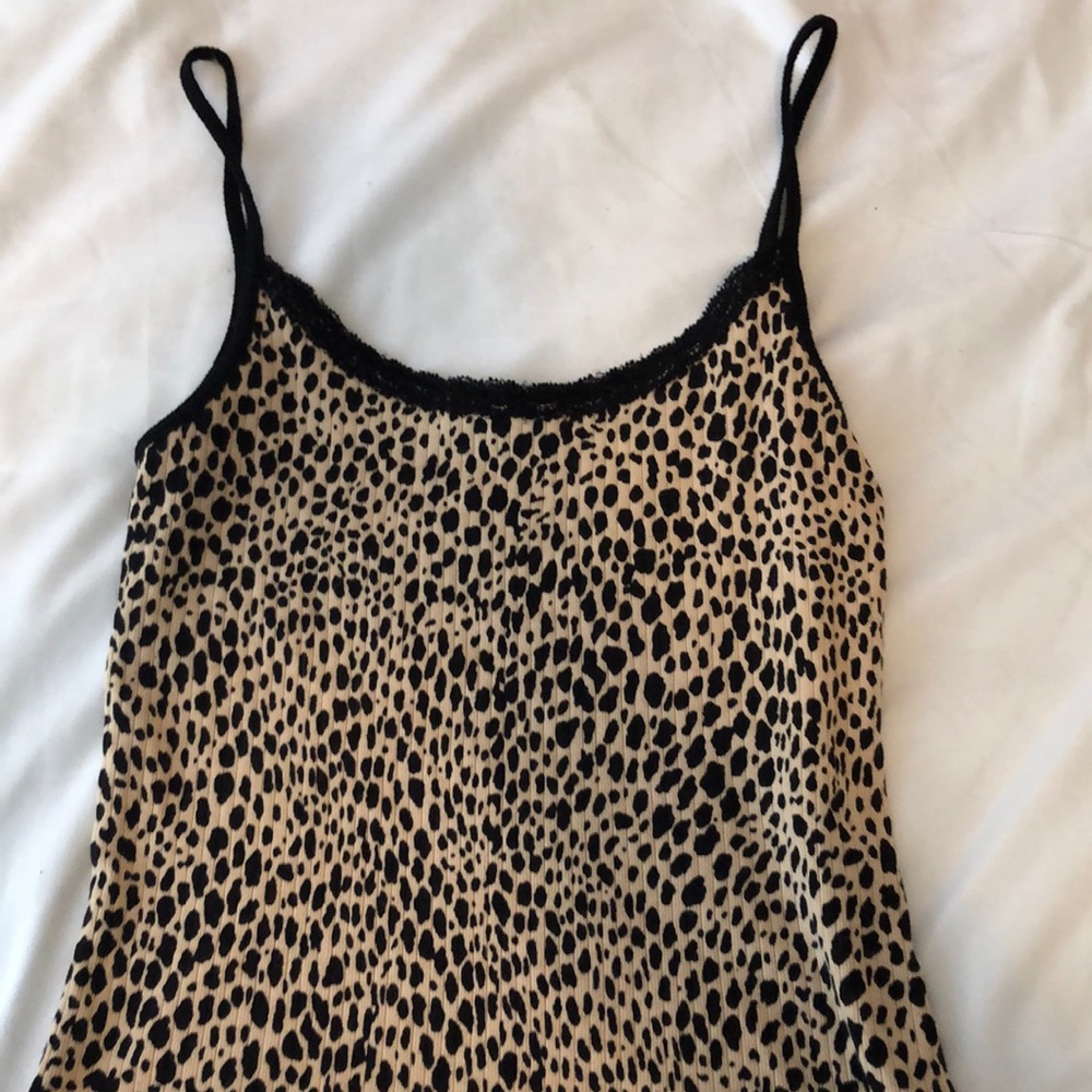 brandy melville cheetah/leopard skylar lace tank